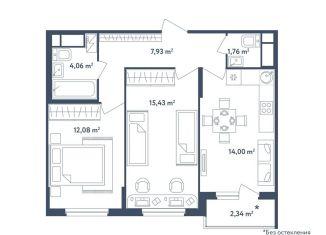 Продажа 2-комнатной квартиры, 56.4 м2, поселок Мещерино