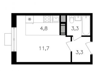 Квартира на продажу студия, 23.1 м2, Москва, район Щукино