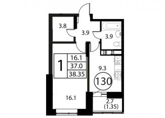1-комнатная квартира на продажу, 38.4 м2, Домодедово