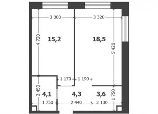 Продажа 1-ком. квартиры, 45.7 м2, Москва, 3-я очередь, к8, станция ЗИЛ