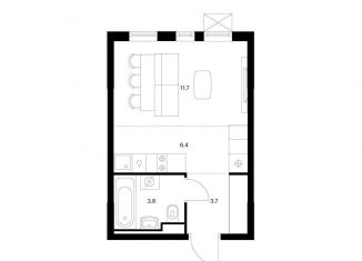 Продаю квартиру студию, 25.6 м2, Казань