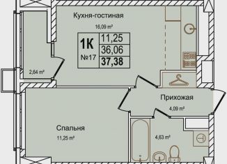 Продаю 1-комнатную квартиру, 37.4 м2, Нижний Новгород, Московский район