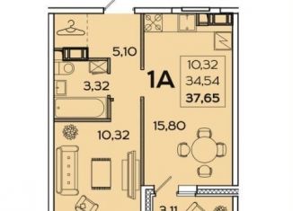 Продается квартира студия, 37.7 м2, Пенза, улица Баталина, 31