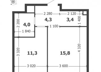 Продаю однокомнатную квартиру, 38.8 м2, Москва, 3-я очередь, к6, станция ЗИЛ