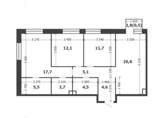 Продам 3-комнатную квартиру, 86.2 м2, Москва, 3-я очередь, к7