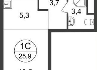 Продажа квартиры студии, 25.9 м2, Московский, ЖК Первый Московский, 11-я фаза, к3