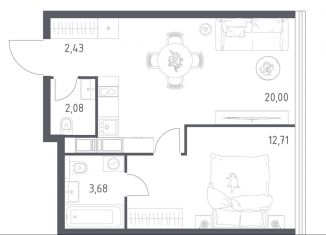 1-ком. квартира на продажу, 41 м2, Москва, район Марьина Роща, Октябрьская улица, 98