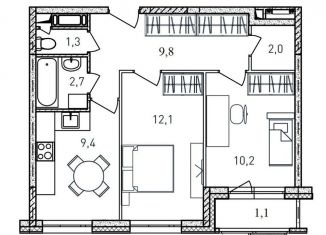 Продажа 2-ком. квартиры, 48.6 м2, Балашиха, жилой комплекс Квартал Светлый, к4