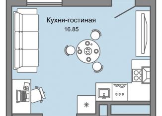 Продается квартира студия, 27 м2, Ульяновск, Заволжский район, улица Генерала Кашубы, 4