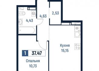 Продается 1-ком. квартира, 37.5 м2, Мурино