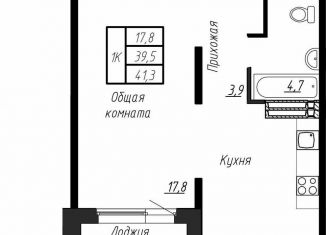 Продам 1-ком. квартиру, 41.3 м2, Ленинградская область