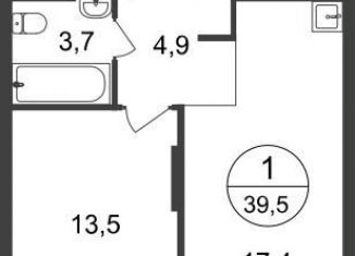 Продажа 1-ком. квартиры, 39.5 м2, Московский, 11-я фаза, к3