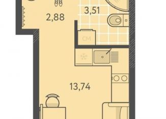 Продам квартиру студию, 21.3 м2, Краснодар, Прикубанский округ