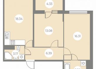 Продам 2-комнатную квартиру, 64.7 м2, Санкт-Петербург, Выборгский район