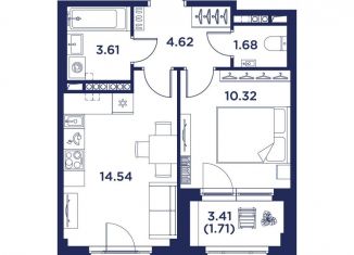 1-ком. квартира на продажу, 34.8 м2, Санкт-Петербург