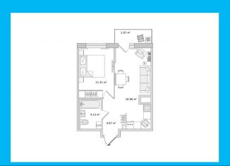 Продается 1-комнатная квартира, 40.1 м2, деревня Новосаратовка