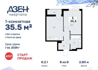 1-ком. квартира на продажу, 35.5 м2, Москва, ДСК Актер, 6с1