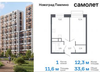 Продажа 1-ком. квартиры, 33.6 м2, Балашиха, жилой квартал Новоград Павлино, к6