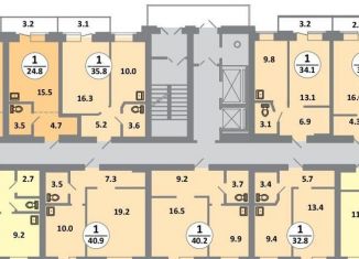 Продажа 1-комнатной квартиры, 39.4 м2, Красноярск, Советский район, проспект 60 лет Образования СССР, 48