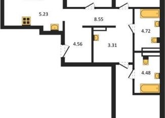 Продается 3-ком. квартира, 85.8 м2, Новосибирск, Кедровая улица, с45к1