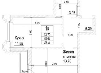 Продажа 1-комнатной квартиры, 39.6 м2, Новосибирск, метро Площадь Ленина