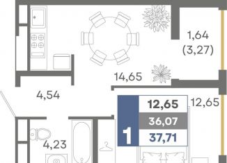 Продажа 1-комнатной квартиры, 37.7 м2, Симферополь, Киевский район