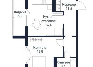 Сдам в аренду 2-ком. квартиру, 48.2 м2, посёлок Западный, улица имени Ефрейтора Потехина, 4