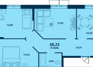 Продаю 3-ком. квартиру, 68.2 м2, Уфа