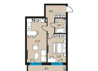 Продается 2-ком. квартира, 50.6 м2, Пермь, улица Луначарского, 97, Ленинский район