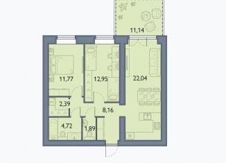 Продаю двухкомнатную квартиру, 67.3 м2, посёлок Мичуринский