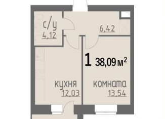 Продается однокомнатная квартира, 38.1 м2, Муром, Муромская улица, 25А