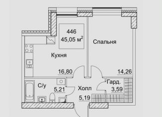 Продается 1-комнатная квартира, 46 м2, Москва, Хорошевский район, 2-й Хорошёвский проезд, 7с1В