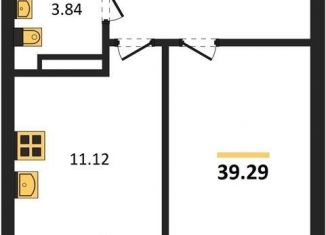 Продается 1-комнатная квартира, 39.3 м2, Ростовская область