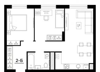 Продается 2-ком. квартира, 54.9 м2, Астрахань, Ленинский район, улица Татищева, 12