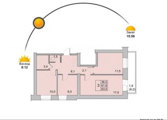 Продаю 3-комнатную квартиру, 63.5 м2, Вологда, Окружное шоссе, 39