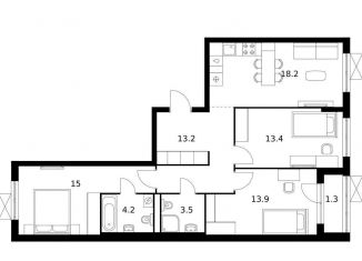 Продажа 3-комнатной квартиры, 82.7 м2, Ярославская область