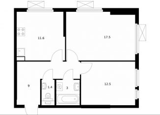 Продается 2-ком. квартира, 55 м2, Санкт-Петербург, метро Чёрная речка