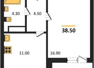 Продается 1-ком. квартира, 38.5 м2, Воронеж, Центральный район, улица Шишкова, 140Б/6