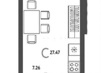 Продается квартира студия, 27.5 м2, Новосибирск, метро Заельцовская