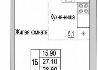 Продаю однокомнатную квартиру, 28.6 м2, Псковская область, улица Героя России Досягаева, 6