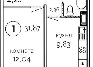 Продаю 1-комнатную квартиру, 31.9 м2, Челябинская область