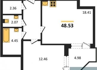 Продам 1-ком. квартиру, 48.5 м2, Воронеж, Советский район