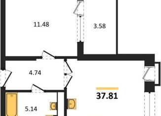 Продаю 1-ком. квартиру, 37.8 м2, Воронеж, набережная Чуева, 7, Железнодорожный район