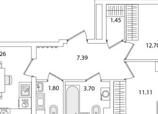 Продам 2-комнатную квартиру, 56.9 м2, Санкт-Петербург