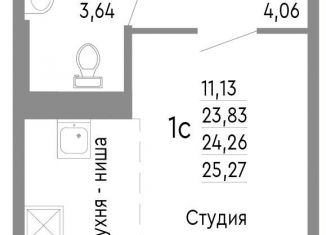 Продается однокомнатная квартира, 24.3 м2, Челябинская область, Нефтебазовая улица, 1к2