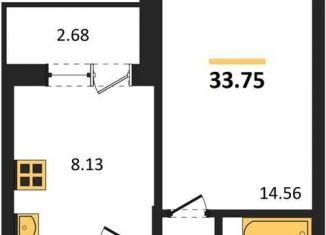 Однокомнатная квартира на продажу, 33.8 м2, Воронеж