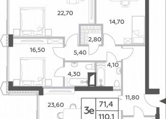 Продаю 4-ком. квартиру, 110.1 м2, Москва, проспект Генерала Дорохова, вл1к1, ЖК Вилл Тауэрс