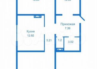 Продаю 3-комнатную квартиру, 87.4 м2, Новосибирск, улица В. Высоцкого, 139/18