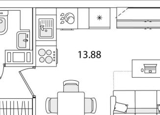 Продается квартира студия, 21.4 м2, Санкт-Петербург