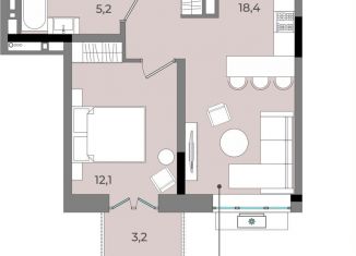 Продаю 1-комнатную квартиру, 44 м2, Ижевск, улица имени В.С. Тарасова, 6, ЖК Новый Город